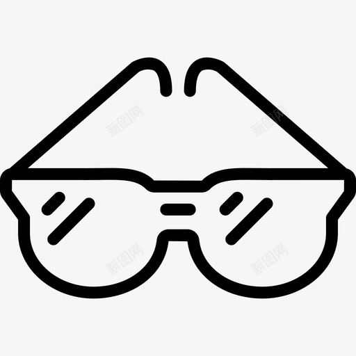 太阳镜假期4直线型图标svg_新图网 https://ixintu.com 假期4 太阳镜 直线型