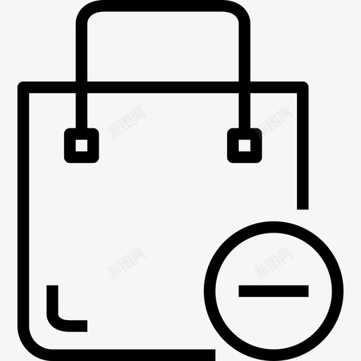 购物袋电子商务43线性图标svg_新图网 https://ixintu.com 电子商务43 线性 购物袋