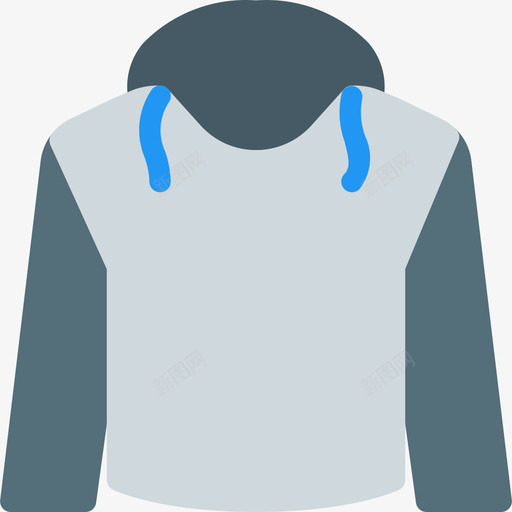 连帽衫衣服和附件3扁平图标svg_新图网 https://ixintu.com 扁平 衣服和附件3 连帽衫