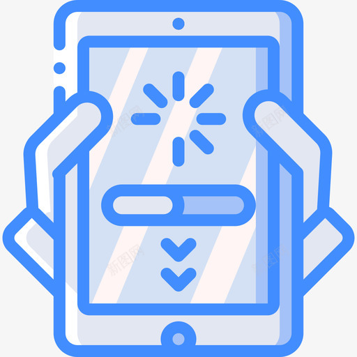 智能手机网络性能4蓝色图标svg_新图网 https://ixintu.com 智能手机 网络性能4 蓝色