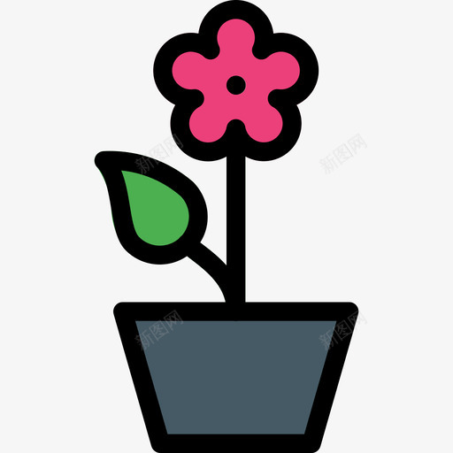 花自然45线形颜色图标svg_新图网 https://ixintu.com 线形颜色 自然45 花