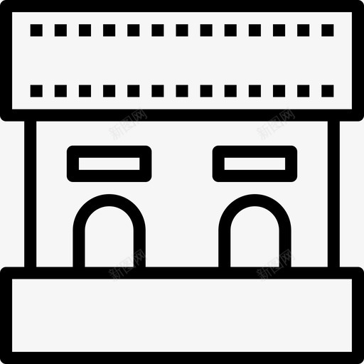 售票处电影院26直线图标svg_新图网 https://ixintu.com 售票处 电影院26 直线