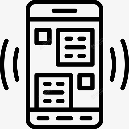 智能手机用户界面mobile3线性图标svg_新图网 https://ixintu.com 智能手机 用户界面mobile3 线性