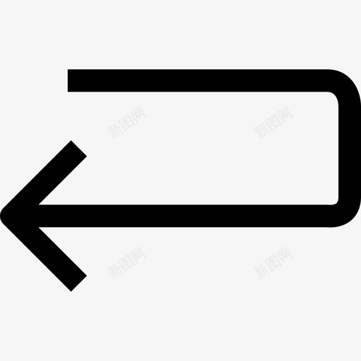 返回箭头3直线图标svg_新图网 https://ixintu.com 直线 箭头3 返回