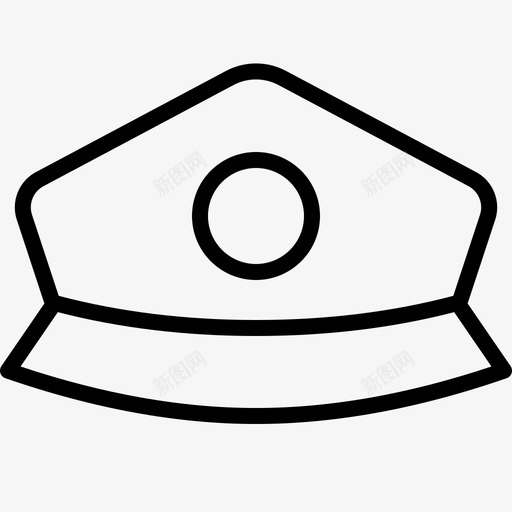 采购产品警察帽警察帽配件图标svg_新图网 https://ixintu.com 时尚 服装 警察帽 轮廓帽子 配件 采购产品警察帽