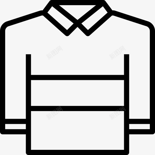 马球衫衣服53直线型图标svg_新图网 https://ixintu.com 直线型 衣服53 马球衫