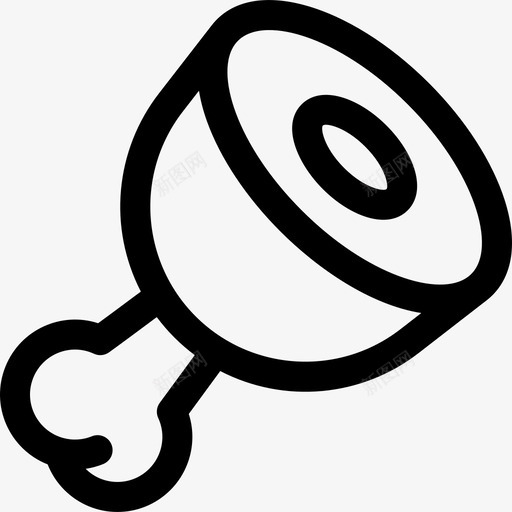 肉烧烤10直系图标svg_新图网 https://ixintu.com 烧烤10 直系 肉