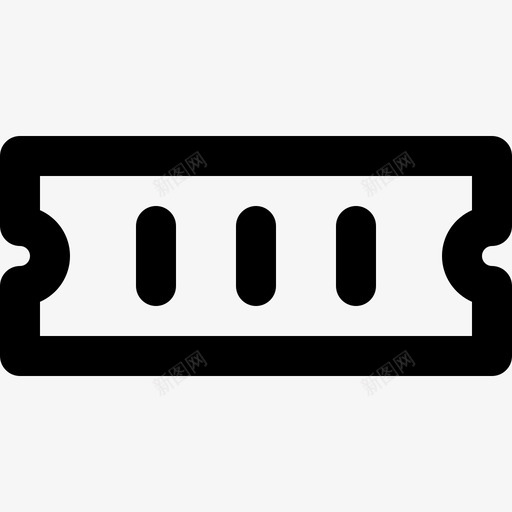 Ram内存技术18线性图标svg_新图网 https://ixintu.com Ram内存 技术18 线性