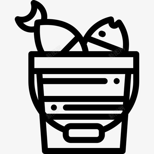 鱼钓鱼8直线型图标svg_新图网 https://ixintu.com 直线型 钓鱼8 鱼