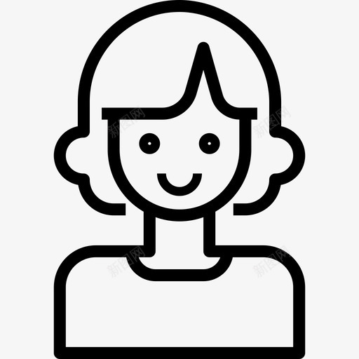 女性用户化身4直系图标svg_新图网 https://ixintu.com 女性 用户化身4 直系