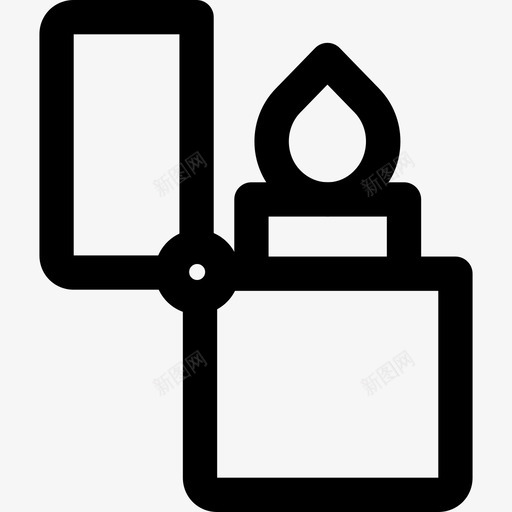 打火机行程62线性图标svg_新图网 https://ixintu.com 打火机 线性 行程62