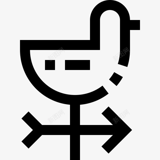 风向标农场和花园直线型图标svg_新图网 https://ixintu.com 农场和花园 直线型 风向标