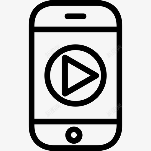 移动电话电影院25线性图标svg_新图网 https://ixintu.com 电影院25 移动电话 线性