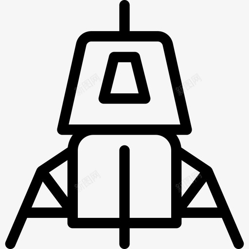 35号太空船直线型图标svg_新图网 https://ixintu.com 35号太空船 直线型