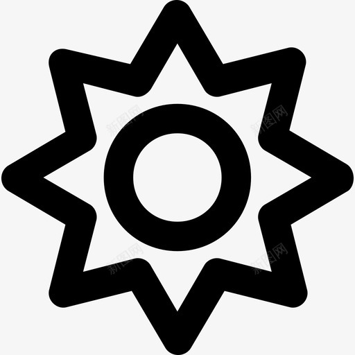 太阳夏天27直线型图标svg_新图网 https://ixintu.com 夏天27 太阳 直线型
