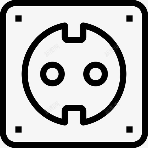 插座计算机和硬件4线性图标svg_新图网 https://ixintu.com 插座 线性 计算机和硬件4