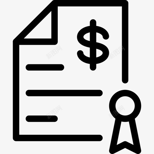 合同商业金融直线图标svg_新图网 https://ixintu.com 合同 商业金融 直线