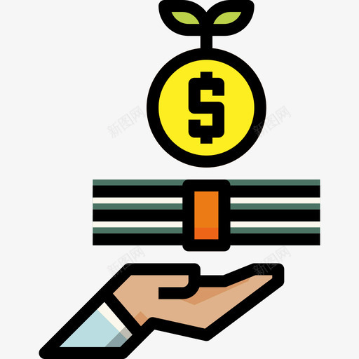 利润商业和金融57线性颜色图标svg_新图网 https://ixintu.com 利润 商业和金融57 线性颜色