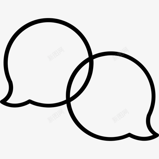 语音泡沫线性图标svg_新图网 https://ixintu.com 线性 语音泡沫
