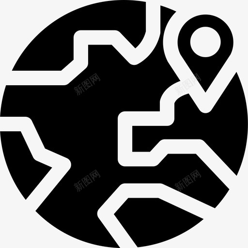 位置导航和地图6填充图标svg_新图网 https://ixintu.com 位置 填充 导航和地图6