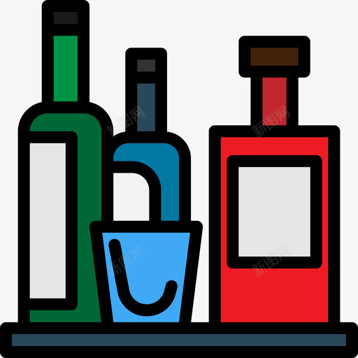 迷你吧酒店80线性颜色图标svg_新图网 https://ixintu.com 线性颜色 迷你吧 酒店80