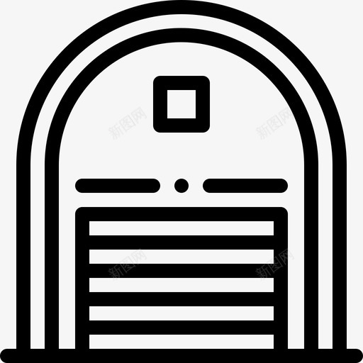 棚子在7号村直线型图标svg_新图网 https://ixintu.com 在7号村 棚子 直线型