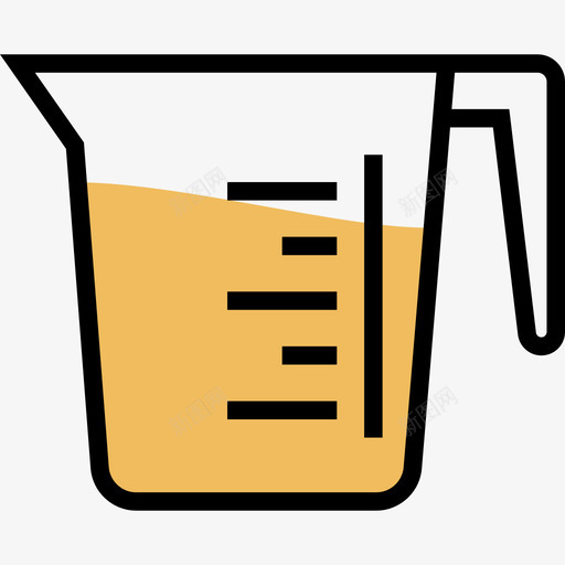 量杯厨具9黄影图标svg_新图网 https://ixintu.com 厨具9 量杯 黄影