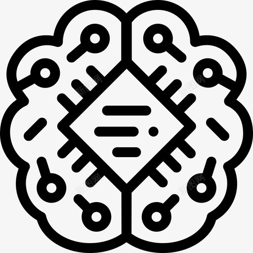 人工智能技术42线性图标svg_新图网 https://ixintu.com 人工智能 技术42 线性