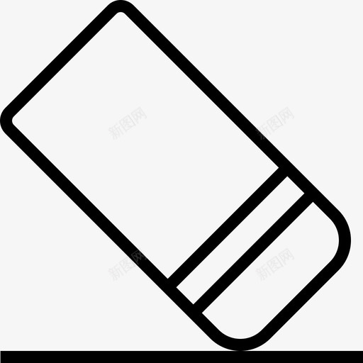 橡皮擦办公用品线性图标svg_新图网 https://ixintu.com 办公用品 橡皮擦 线性