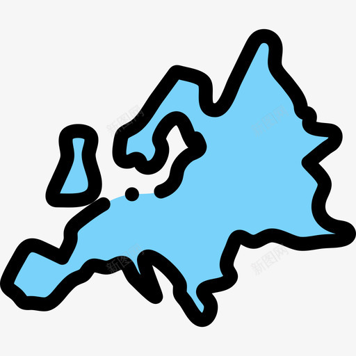 欧洲地理18线性颜色图标svg_新图网 https://ixintu.com 地理18 欧洲 线性颜色