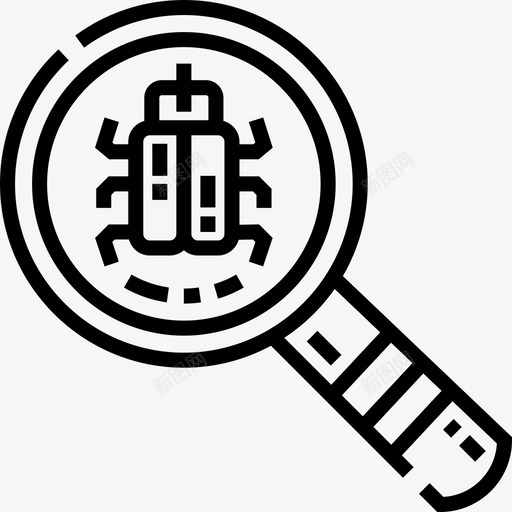 扫描互联网安全32线性图标svg_新图网 https://ixintu.com 互联网安全32 扫描 线性