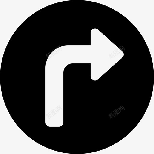 右转2号交通标志已满图标svg_新图网 https://ixintu.com 2号交通标志 右转 已满