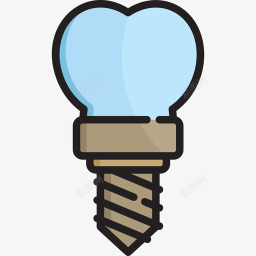 修复体牙科护理7线性颜色图标svg_新图网 https://ixintu.com 修复体 牙科护理7 线性颜色