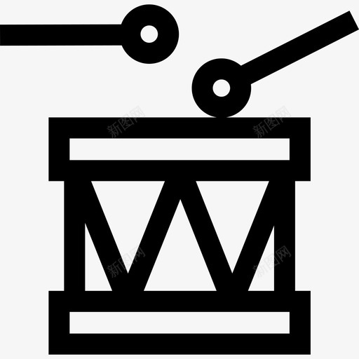 鼓娱乐19线性图标svg_新图网 https://ixintu.com 娱乐19 线性 鼓