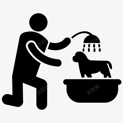 狗洗狗洗发水狗训练图标svg_新图网 https://ixintu.com 宠物训练 狗新郎 狗洗 狗洗发水 狗训练 狗训练字形图标