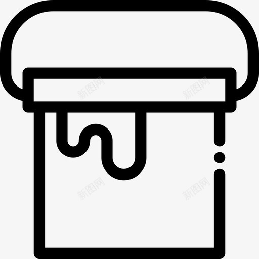 油漆桶工具21线性图标svg_新图网 https://ixintu.com 工具21 油漆桶 线性
