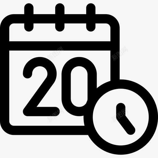 日历业务管理17线性图标svg_新图网 https://ixintu.com 业务管理17 日历 线性