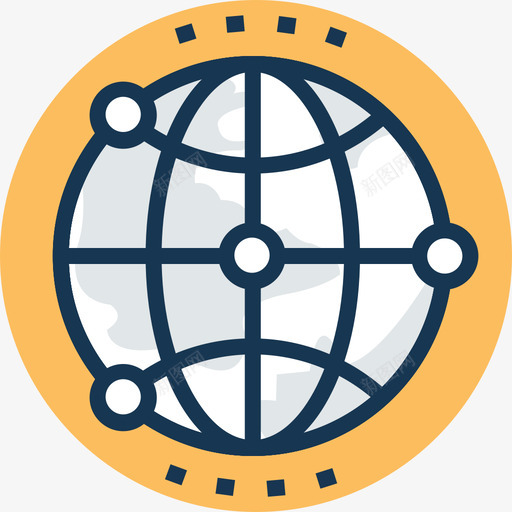 网络科技9线颜色图标svg_新图网 https://ixintu.com 科技9 线颜色 网络