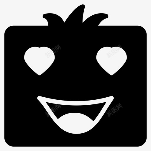 心眼表情符号爱图标svg_新图网 https://ixintu.com 心眼 爱 眼冒爱心 笑脸 笑脸和表情符号第二卷 表情符号