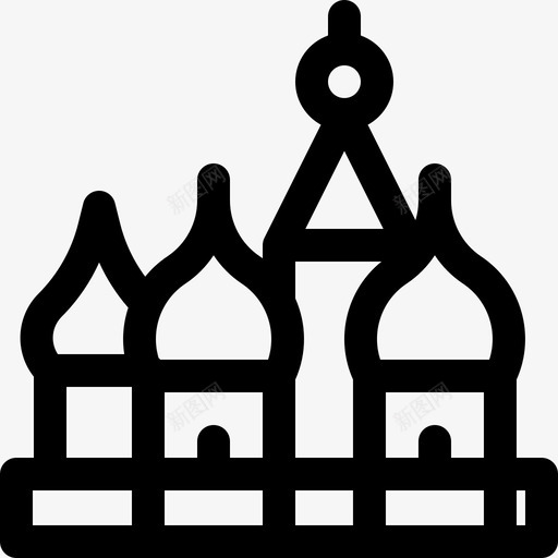 克里姆林宫地标古迹3直线图标svg_新图网 https://ixintu.com 克里姆林宫 地标古迹3 直线