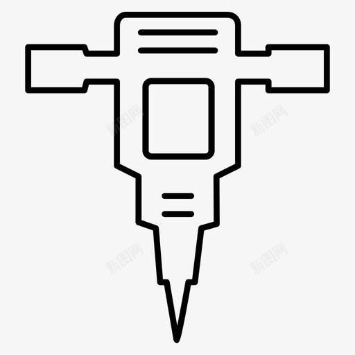 千斤顶锤图标svg_新图网 https://ixintu.com 千斤顶锤