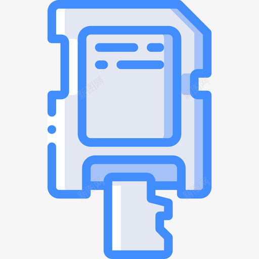Sd卡pc组件4蓝色图标svg_新图网 https://ixintu.com Sd卡 pc组件4 蓝色