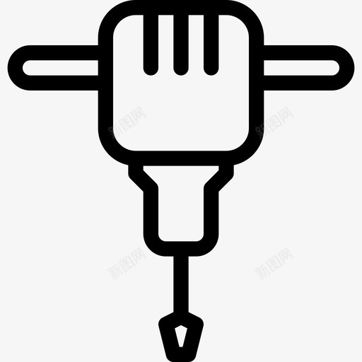 手提钻结构39线性图标svg_新图网 https://ixintu.com 手提钻 线性 结构39
