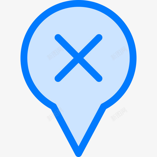 引脚地图和位置3蓝色图标svg_新图网 https://ixintu.com 地图和位置3 引脚 蓝色