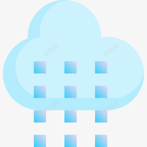 下雨天气114蓝色图标svg_新图网 https://ixintu.com 下雨 天气114 蓝色