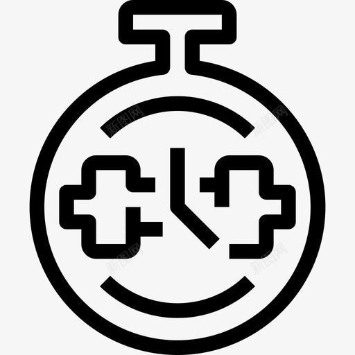定时器健身和健康3线性图标svg_新图网 https://ixintu.com 健身和健康3 定时器 线性