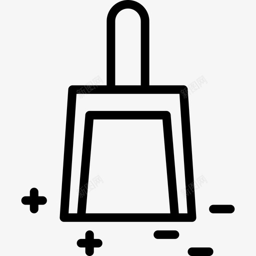 簸箕清洁27线性图标svg_新图网 https://ixintu.com 清洁27 簸箕 线性
