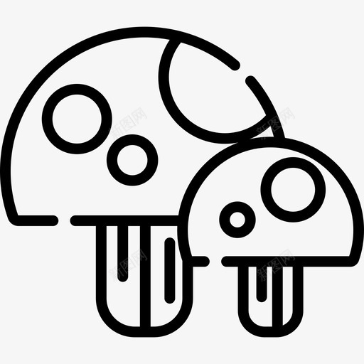 蘑菇自然28线形图标svg_新图网 https://ixintu.com 线形 自然28 蘑菇