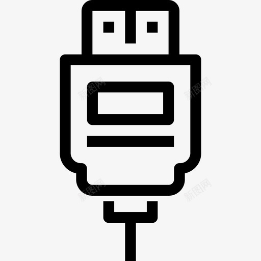 Usb电缆计算机和硬件4线性图标svg_新图网 https://ixintu.com Usb电缆 线性 计算机和硬件4