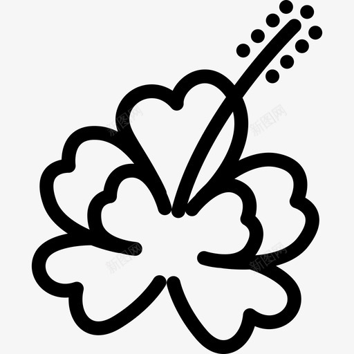 芙蓉热带16线形图标svg_新图网 https://ixintu.com 热带16 线形 芙蓉